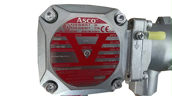 asco双隔室防爆电磁阀wsje8551a309mo